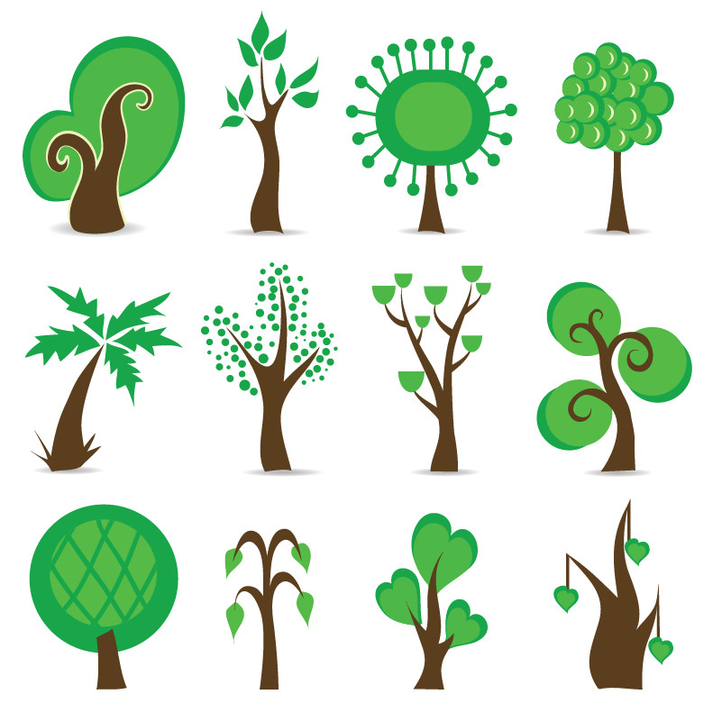 free vector Tree Symbols Vector Graphic